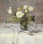Eva Gonzales Roses dans un verre oil painting on canvas